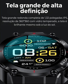 SmartWatch Masculino Militar 360